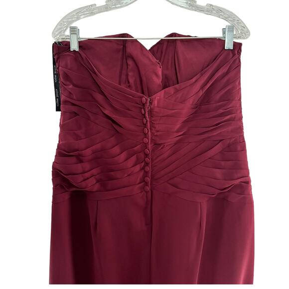 NWT Alfred Angelo 7381L Sweetheart Bridesmaid Dress in Mahogany size 18 - Picture 9 of 12